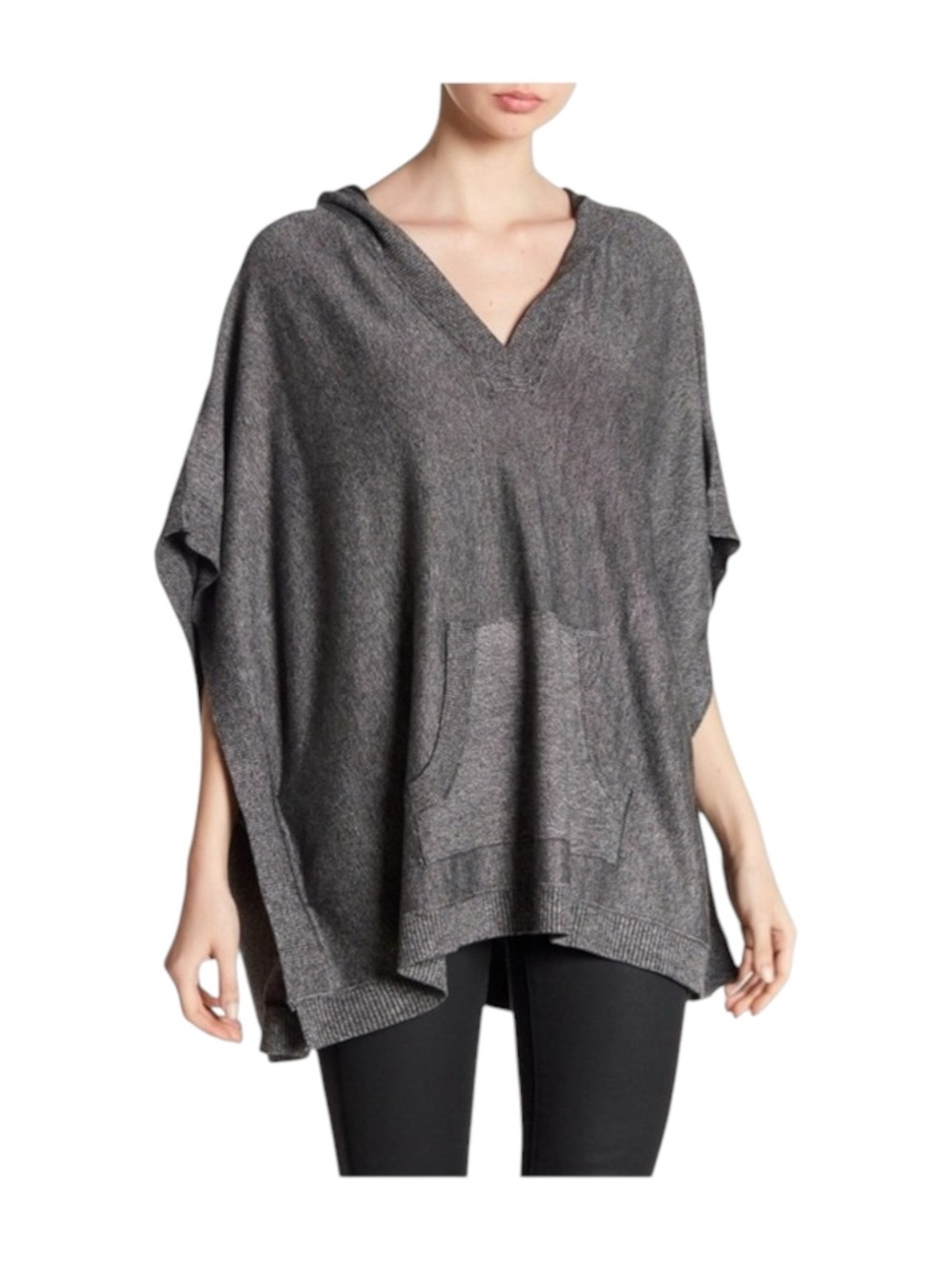 new Leimere ❤︎ Cozy Cashmere Sweater Poncho Hoodie ❤︎ Marbled Grey ❤︎ XS S M L - Picture 9 of 16